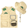 Outdoor Adventure Kit for Young Kids - Cargo Vest and Hat Set Backyard Explorer Safari Costume and Dress Up for Park Ranger,  Paleontologist,  Zoo Keeper Kid and Scavenger Hunt miniinthebox