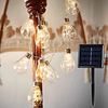 Outdoor LED Solar String Light 4M 10 LED Bulbs Solar Powered Lamp Flexible String Lights Outdoor Holiday Home Curtain Garden Xmas Party Anniversary Decor Lighting Warm White Colorful miniinthebox