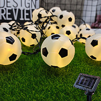Outdoor Solar LED Football String Lights Euro Cup 6.5M 30LEDs Waterproof 5M 20LEDs World Cup DIY Football Fairy Light Bar KTV Club Party Garden Outdoor Decoration miniinthebox