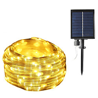 Outdoor Solar LED String Light 1pcs 22m 200 LEDs 12m 100 LEDs Solar String Lights Fairy Leather Thread Lamp Outdoor Party Christmas Garden Garland Tree Street Wedding Decoration miniinthebox