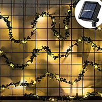 Outdoor Solar Power LED String Light IP65 Waterproof Led Fairy String Hanging Lights Artificial Outdoor Ivy Leaf Plants For Yard Fence Wall Hanging Decoration Warm White 8 Mode Lighting miniinthebox