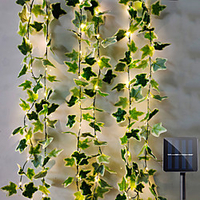 Outdoor Solar String Light Solar LED String Lights 8 Modes Outdoor Light Waterproof 2M Leaf Fairy 20LEDs Warm White Christmas New Year Party Garden Home Decoration LED Solar Garden Light miniinthebox