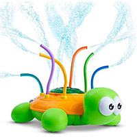 Outdoor Water Spray Sprinkler for Kids and Toddlers - Backyard Spinning Turtle Sprinkler Toy Wiggle Tubes - Splashing Fun for Summer Days - Sprays Up to 8ft High - Attaches to Garden Hose miniinthebox