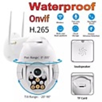 Outdoor Waterproof Wireless Wifi Security Camera 360 Rotation Ball Machine Network Surveillance 1080P PTZ IP Camera White