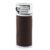 Oval Butane Lighter with Grinding Wheel,  Coffee