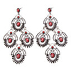 Oval Clipped Corner Turriform Silver Plated Earrings