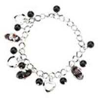 Oval Coloured Glaze Bracelet with Glass Bead