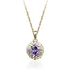 Oval Diamond Inlaid Top Grade Crystal Pendant Necklace