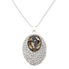 Oval Diamond Inlaid Necklace
