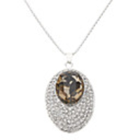 Oval Diamond Inlaid Necklace