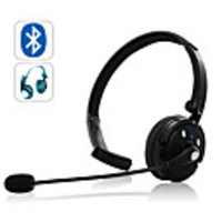 Over-the-head Bluetooth Headset with Boom Mic (18 hours talk time)