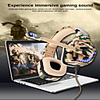 OVLENG GT98 Wired Gaming Headset E-Sports with Microphone LED Stereo Virtual Surrounded HiFi Headset for PS4 PC Laptop