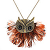 Owl Mask Antique Coppery Necklace