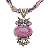 Owl Pearl Silver Plated Necklace