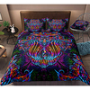 Owl Print 3-Piece Duvet Cover Set Hotel Bedding Sets Comforter Cover with Soft Lightweight Microfiber,  Include 1 Duvet Cover,  2 Pillowcases for Double/Queen/King(1 Pillowcase for Twin/Single)
