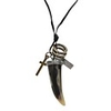 Ox Horn Pattern Cow Leather Necklace