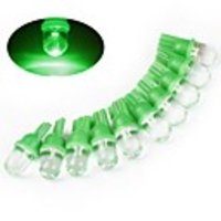 Pack of 10 Green T10 LED Bulbs for Car and Truck Side Lights