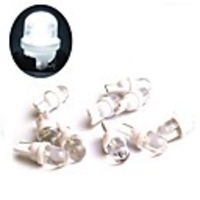 Pack of 10 White LED T10 Bullet Wedge Car Bulbs