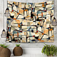 Pad Dyeing Abstract Illustration Tapestry Wall Hanging Tapestries Wall Blanket Wall Art Wall Decor Landscape Painting Tapestry Wall Decor