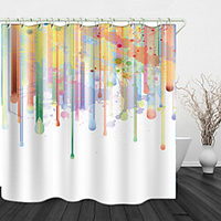 Paint Creative Painting Digital Print Waterproof Fabric Shower Curtain for Bathroom Home Decor Covered Bathtub Curtains Liner Includes with Hooks miniinthebox