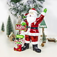Painted Santa Claus doll ornaments creative Christmas Resin Crafts