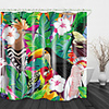 Painting flowers and Birds Print Waterproof Fabric Shower Curtain for Bathroom Home Decor Covered Bathtub Curtains Liner Includes with Hooks