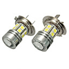 Pair 12V H7 499 6000K SMD LED Daytime Light Projector Headlight Fog Bulbs White