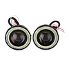 Pair 2.5Inch Car LED Fog Lights with COB Angel Eye Halo Ring DRL Projector Lens Driving Light Kit