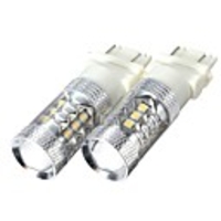 Pair 3157 High Power 80W 6000K Super White LED Back up Reverse Lights Bulbs