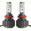 Pair 60W Turbo LED Headlight Lamp H11 H9 H8 7200LM 6000K with Wire
