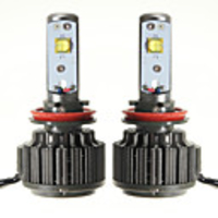 Pair 60W Turbo LED Headlight Lamp H11 H9 H8 7200LM 6000K with Wire
