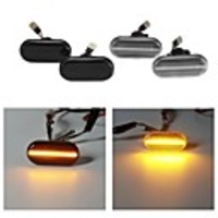 Pair LED Side Marker Lights Repeaters Turn Lamps Yellow for Renault Nissan Opel Smart
