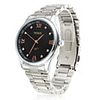 Pair of Alloy Analog Quartz Couple Watches with Black Face 8115 (Silver)