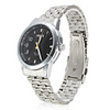 Pair of Alloy Analog Quartz Couple Watches with Black Face 9040 (Silver)