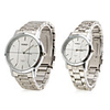 Pair of Alloy Analog Quartz Wrist Watch (Silver)
