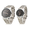 Pair of Alloy Analog Quartz Wrist Watch (Silver)