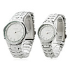 Pair of Alloy Analog Quartz Wrist Watches 3399 (Silver)