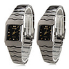 Pair of Alloy Analog Quartz Wrist Watches (Black)
