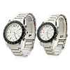 Pair of Alloy Analog Quartz Wrist Watches (Silver)