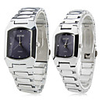 Pair of Alloy Analog Quartz Wrist Watches (Silver)