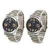 Pair of Black Face Style Alloy Analog Automatic Couple