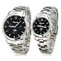 Pair of Black Starry Sky Alloy Analog Quartz Couple