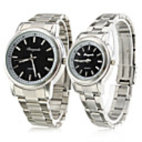 Pair of Casual Alloy Analog Quartz Couple