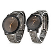 Pair of Casual Analog Quartz Wrist Watches (Black)