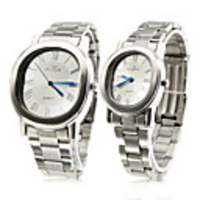 Pair of Ellipse Alloy Analog Quartz Couple