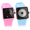 Pair of Fashion Silicone Wrist Watches - Pink Light Blue