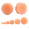 pair of flesh skin colored plugs hiding hide hider retainer silicone ear gauges body piercing jewelry (3/4(20mm))