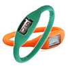 Pair of ION Fashion Unisex Silicone Jelly Sports Wrist Watches - Green Orange