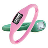 Pair of ION Fashion Unisex Silicone Jelly Sports Wrist Watches - Pink Green