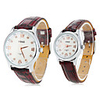 Pair of PU 8098 Analog Quartz Wrist Watches (Brown)